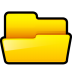 Generic Folder Yellow Open Icon 72x72 png
